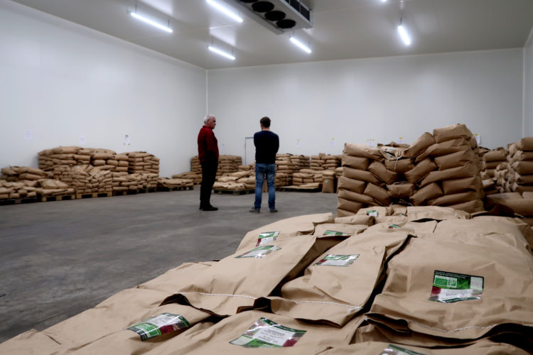 Lieu de stockage pour les légumineuses Bio de vendée